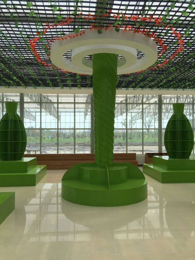 東營農(nóng)產(chǎn)品展廳溫室建設(shè)成功